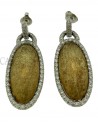 2 TONE GOLD DANGLE EARRINGS WITH DIAMONDS