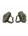 VINTAGE TOPPA EARRINGS WHITE GOLD AND DIAMONDS