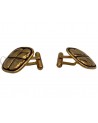 CHANEL VINTAGE GOLD TONE HARDWARE CUFF LINKS