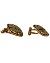 CHANEL VINTAGE GOLD TONE HARDWARE CUFF LINKS