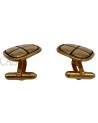 CHANEL VINTAGE GOLD TONE HARDWARE CUFF LINKS
