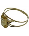 VINTAGE YELLOW GOLD BANGLE WITH CITRINE