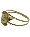 VINTAGE YELLOW GOLD BANGLE WITH CITRINE
