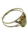 VINTAGE YELLOW GOLD BANGLE WITH CITRINE