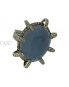 WHITE GOLD BLU CHALCEDONY RING