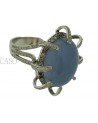 WHITE GOLD BLU CHALCEDONY RING