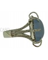 WHITE GOLD BLU CHALCEDONY RING