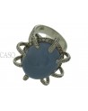 WHITE GOLD BLU CHALCEDONY RING