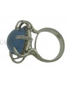 WHITE GOLD BLU CHALCEDONY RING