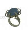 WHITE GOLD BLU CHALCEDONY RING