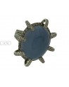 WHITE GOLD BLU CHALCEDONY RING