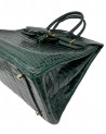 BIRKIN IN COCCODRILLO POROSUS VERT FONCE