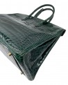 BIRKIN IN COCCODRILLO POROSUS VERT FONCE