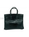 BIRKIN IN COCCODRILLO POROSUS VERT FONCE