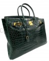 BIRKIN IN COCCODRILLO POROSUS VERT FONCE