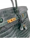 BIRKIN IN COCCODRILLO POROSUS VERT FONCE